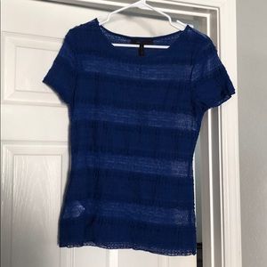 NWT large L BCBG lace top color blue - Lizza